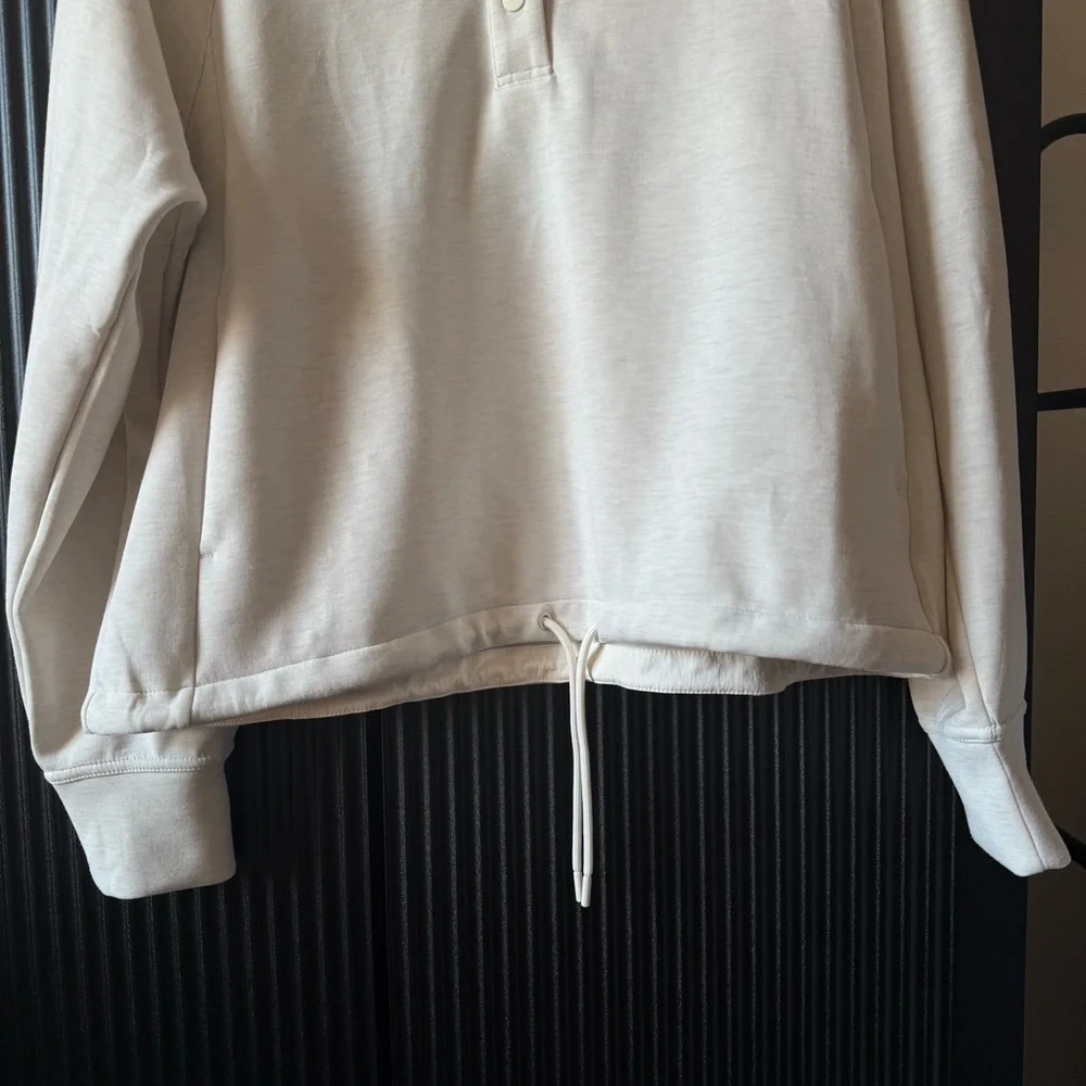 Zella Cream Button-Up Sweatshirt - Picture 5 of 10